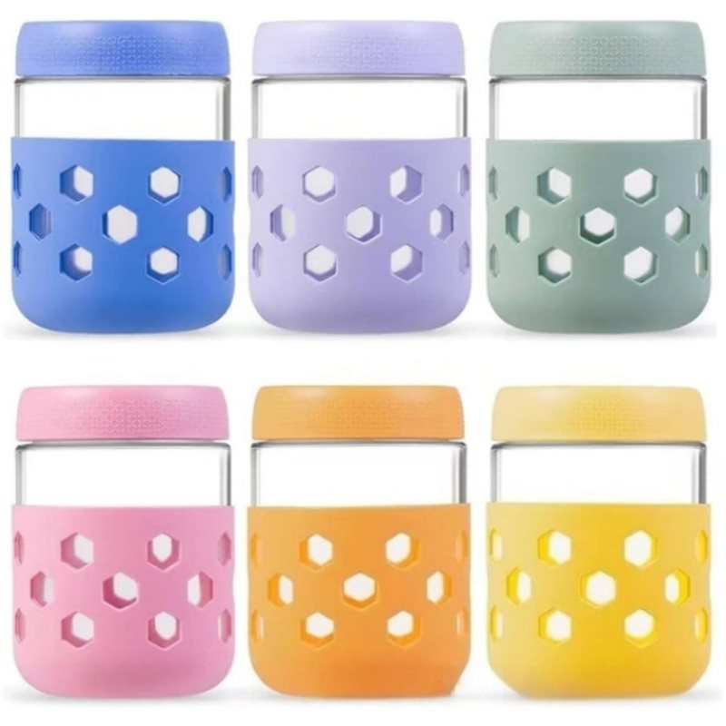 Meal Prep Oatmeal Jars - A26F-밀폐형 뚜껑이 있는 유리병, 1세트 오버나이트