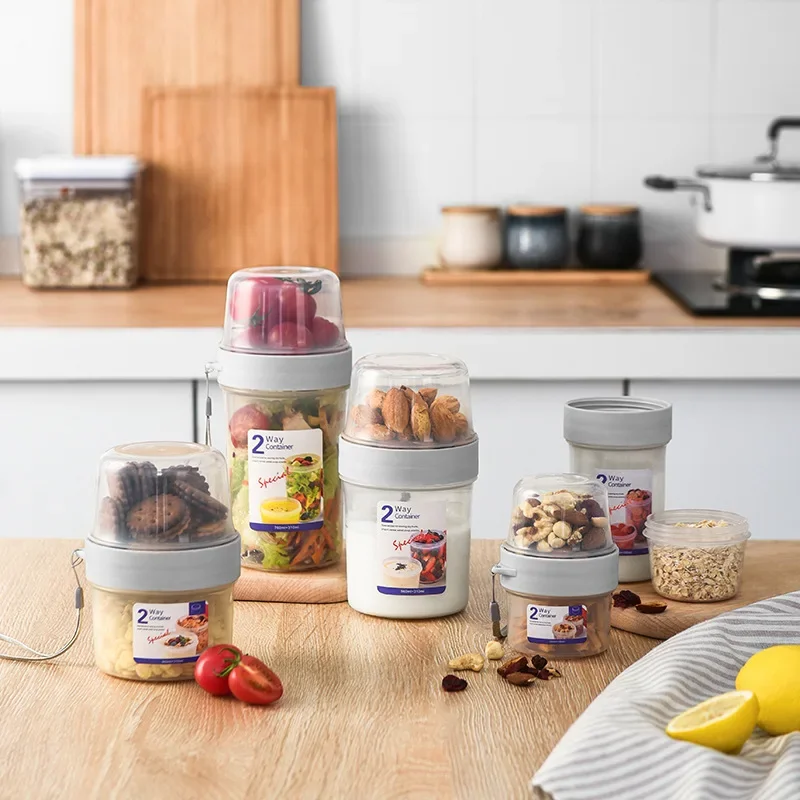 Meal Prep Oatmeal Jars - 아침식사 오트밀 시리얼 견과류 요거트 샐러드