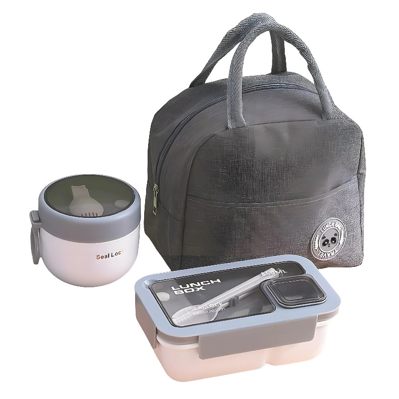 Meal Prep Kit - 3피스 누수 방지 도시락 용기 세트(보냉