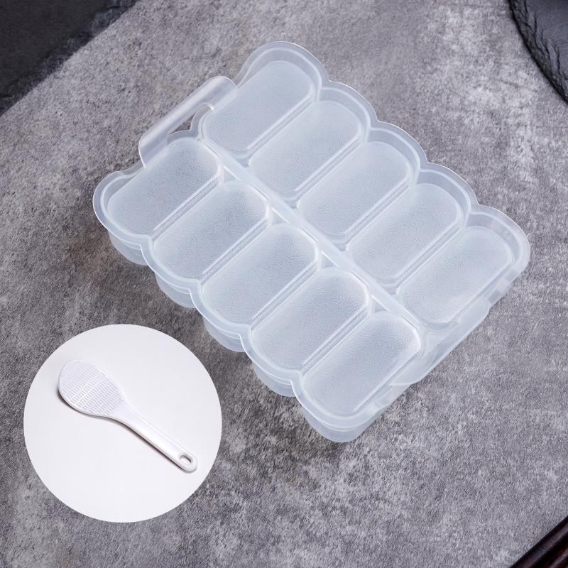Rice Ball Mold - 그리드형 주먹밥 틀, 밥주걱 포함, 논스틱