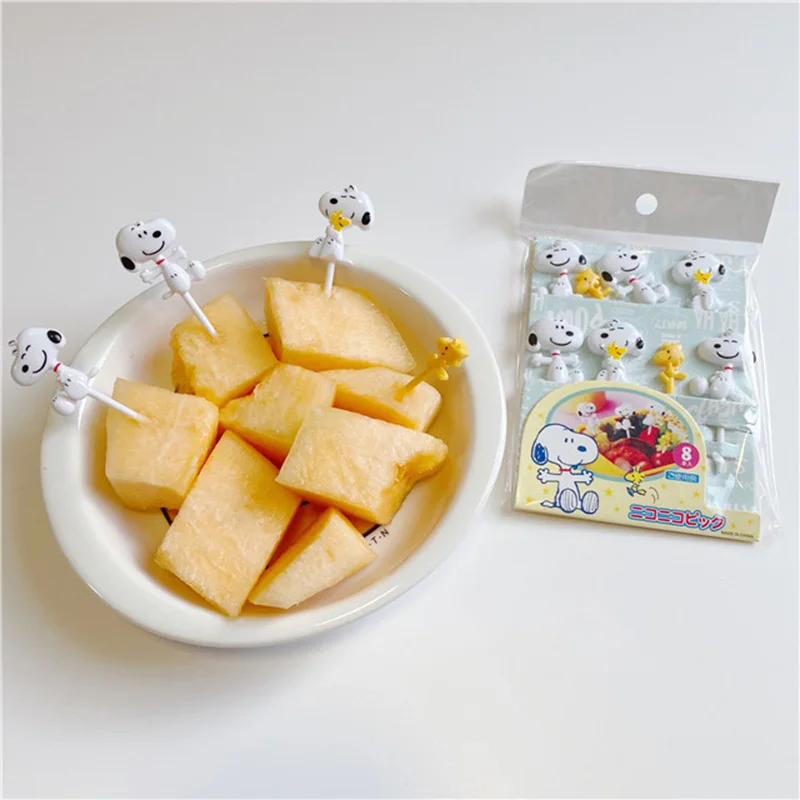 Rice Ball Mold - 스누피 만화 캐릭터 도시락 과일 포크
