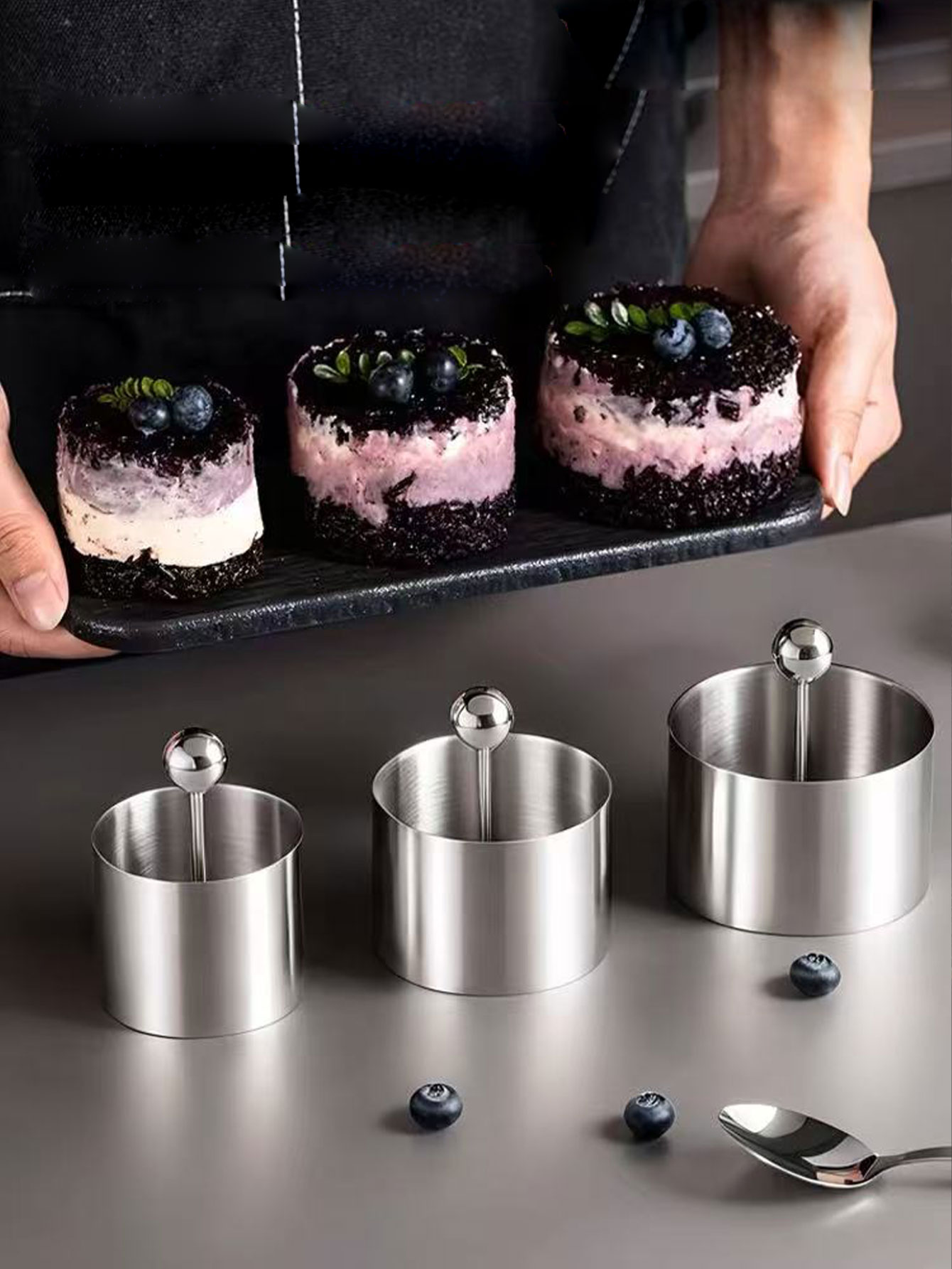 Rice Ball Mold - 304 스테인리스 스틸 퍼플 라이스 타로