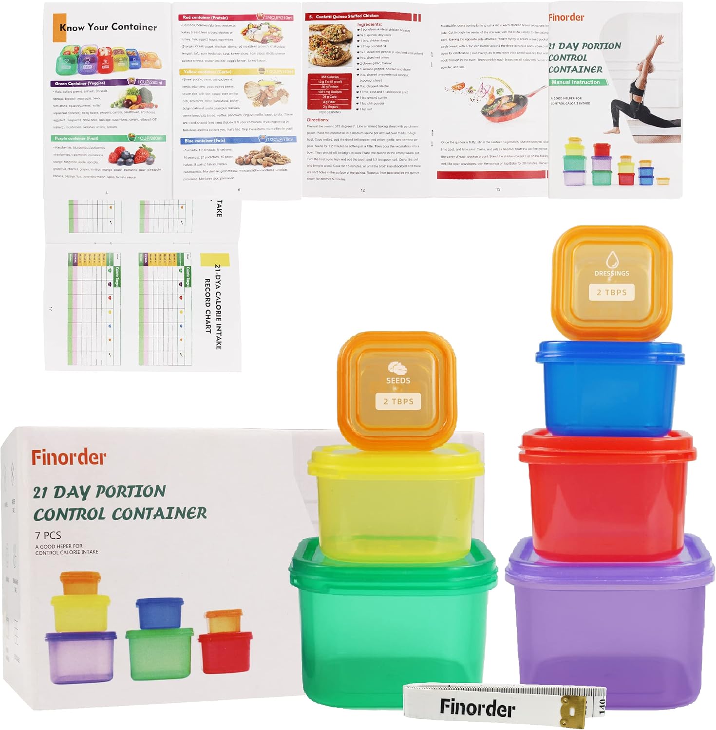 Meal Prep Kit - 7개입 21일 분량 조절 용기 키트