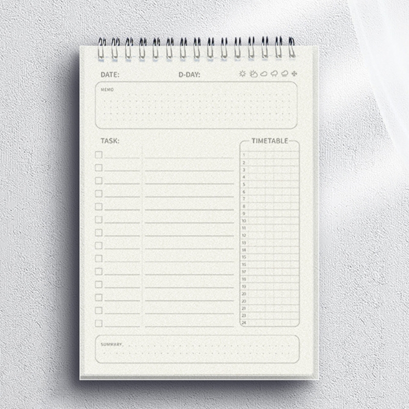 Meal Prep Planner - 일일 주간 플래너 노트 방수 PP