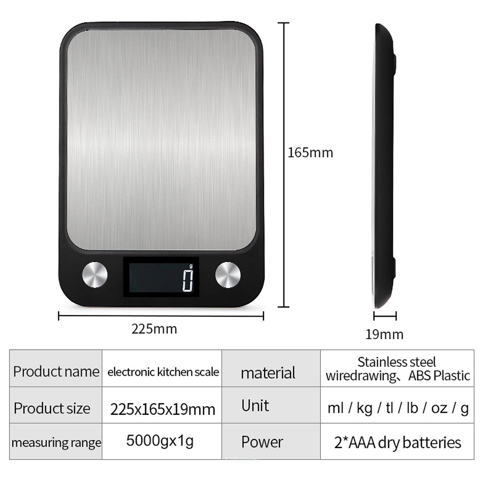디지털 저울 5kg 용량 1g 정밀도 스테인리스 스틸  - Portion Scale Digital 리뷰 및 가격