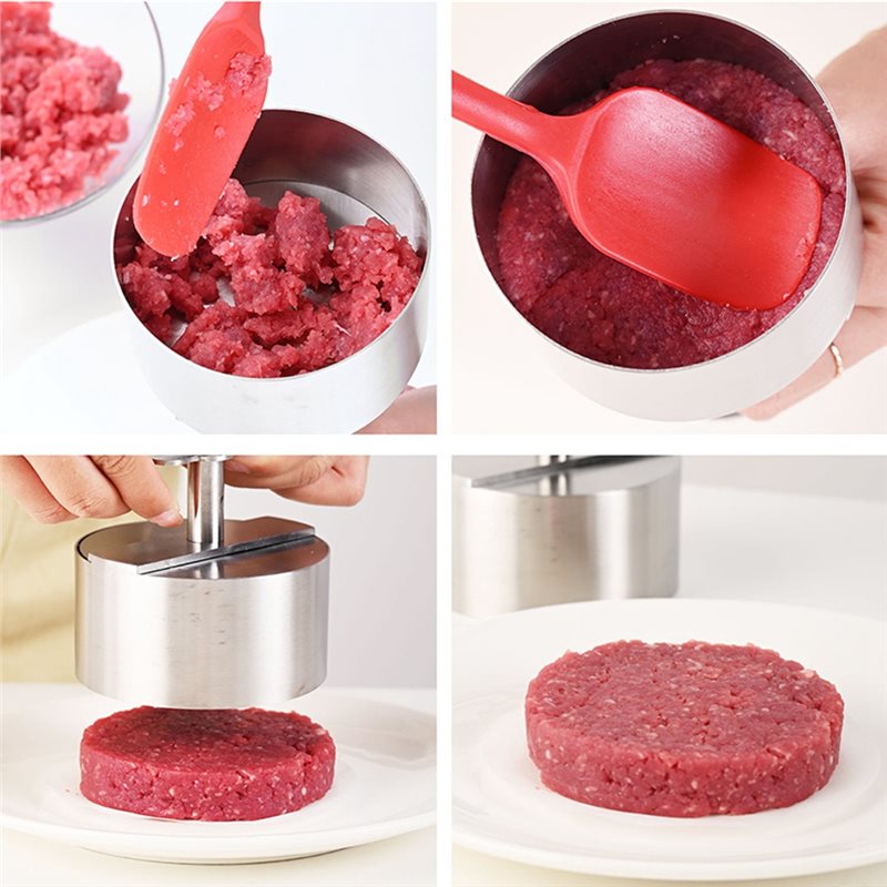 스테인리스 스틸 논스틱 원형 수동 햄버거 패티 메이커  - Rice Ball Mold 리뷰 및 가격