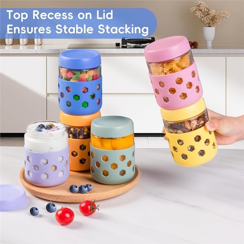 ABUI-밀폐형 뚜껑이 있는 유리병, 입구가 넓은 식사 - Meal Prep Oatmeal Jars 리뷰 및 가격