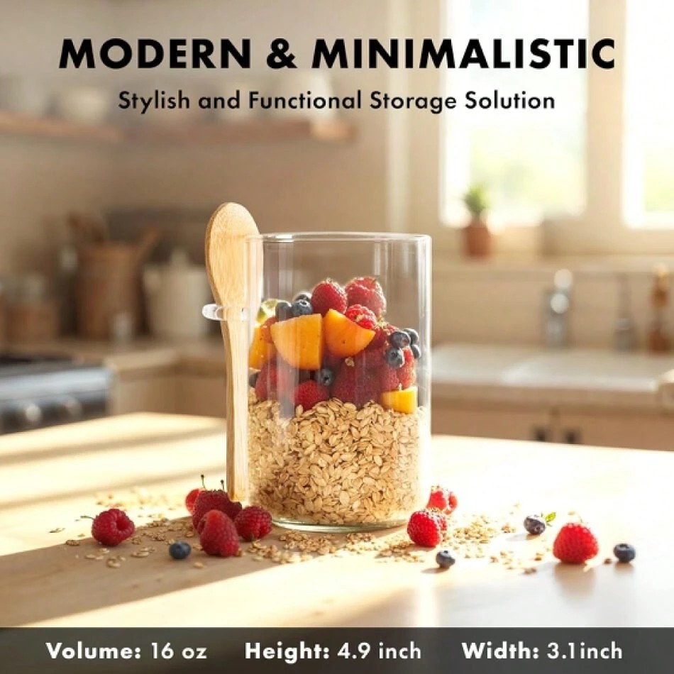 타이릭스마 오버나잇 오트밀 용기(뚜껑 포함), 16온스 - Meal Prep Oatmeal Jars 리뷰 및 가격