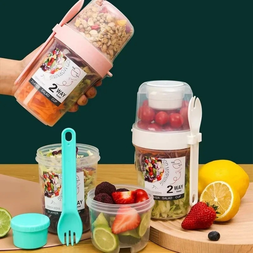 휴대용 샐러드 컵 아침 식사 컵 음식 분리 요거트 시리 - Meal Prep Oatmeal Jars 리뷰 및 가격