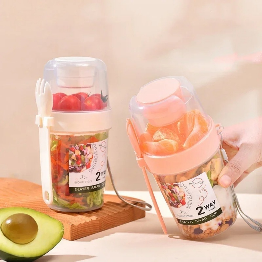 휴대용 샐러드 컵 아침 식사 컵 음식 분리 요거트 시리 - Meal Prep Oatmeal Jars 리뷰 및 가격