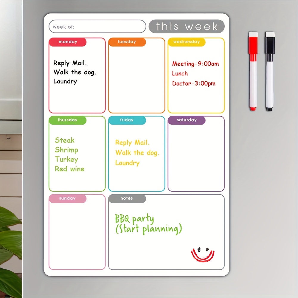 A4 자석식 주간 플래너, 지울 수 있는 냉장고 캘린더 - Meal Prep Planner 리뷰 및 가격