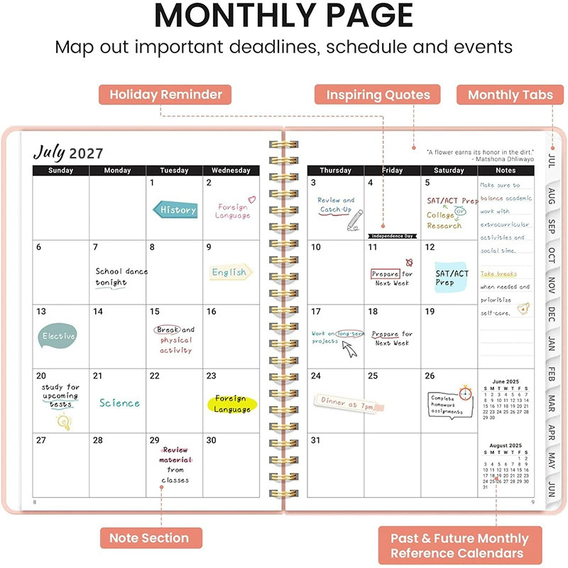 1개 2027 학업 플래너 A5 주간/월간 플래너(탭  - Meal Prep Planner 리뷰 및 가격