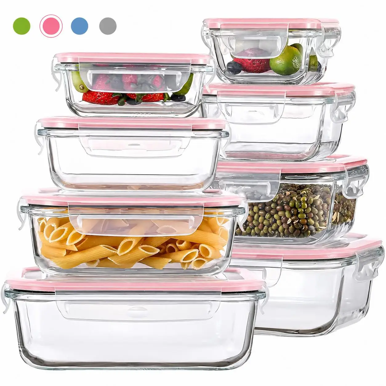 8/12개 세트의 적층 가능한 보로실리케이트 유리 식품 - Meal Prep Kit 리뷰 및 가격